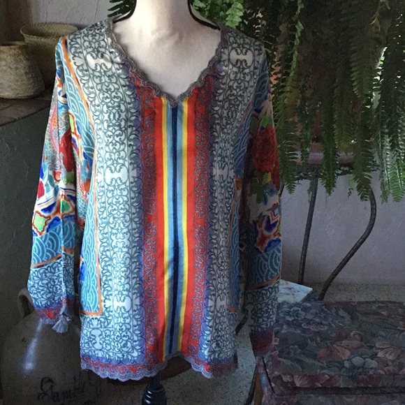 Johnny Was Tops - NWT Johnny Was Silk Top